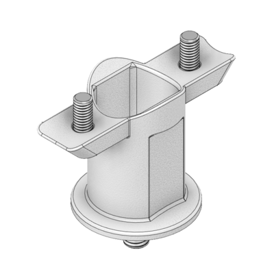 ALUMINUM PROFILE STAIR PART<br>90 DEGREE CONNECTION FOR 40MM ROUND RAIL